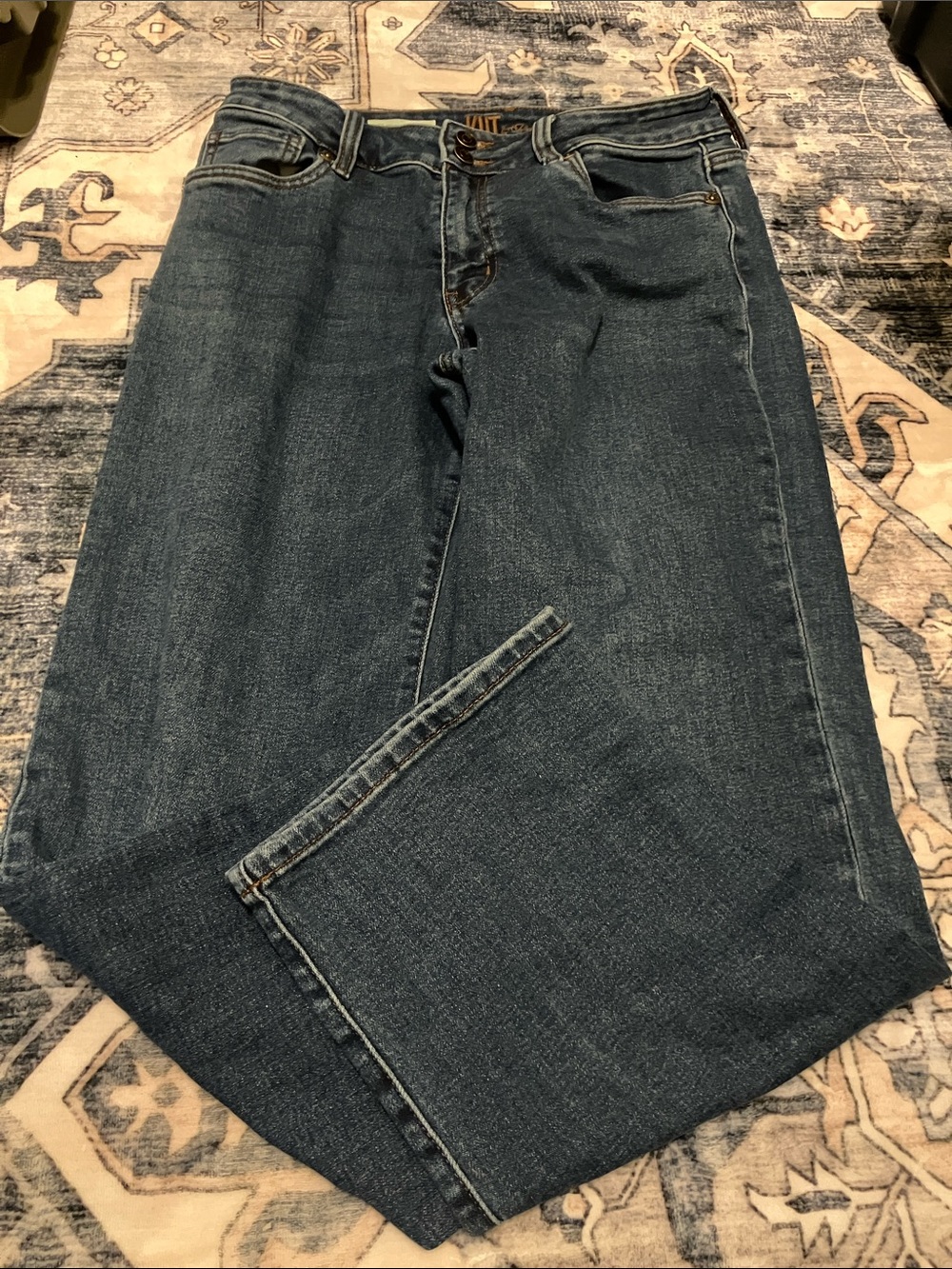 Kut from the Kloth Women's Straight-Leg Jeans in Medium Dark Blue